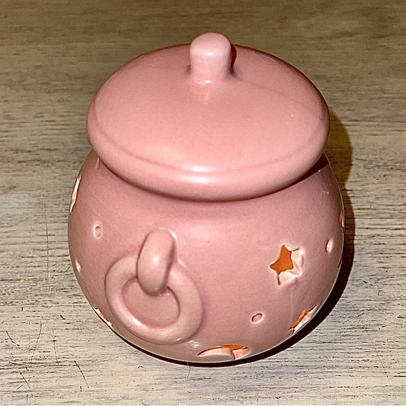 NEW Light up Pink Ceramic Moon and Stars Cauldron Halloween Decoration W… - Picture 2 of 4